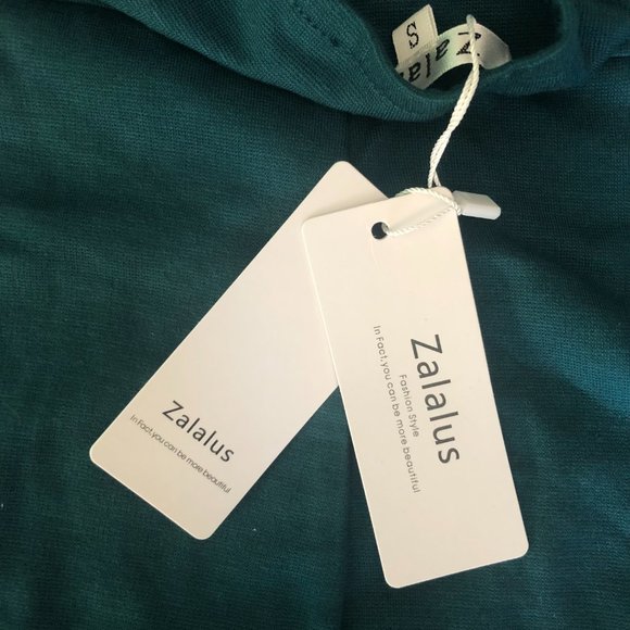 Blue-Green Sundress with Wrap Skirt and Side Zip NWT - Picture 10 of 10